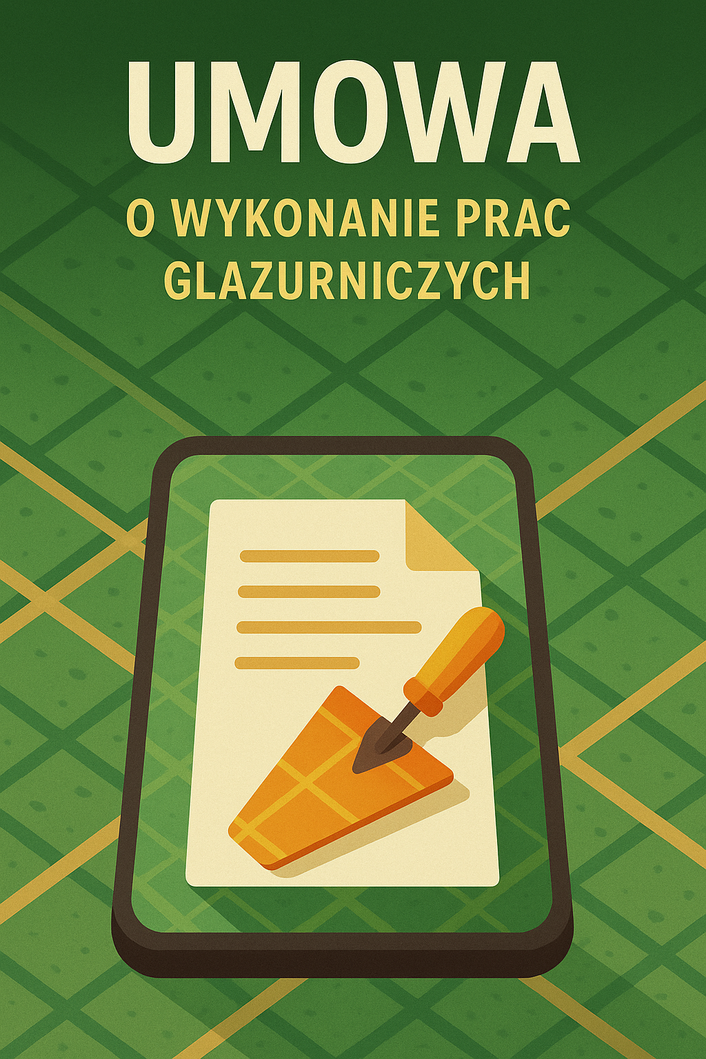 UMOWA O WYKONANIE PRAC GLAZURNICZYCH