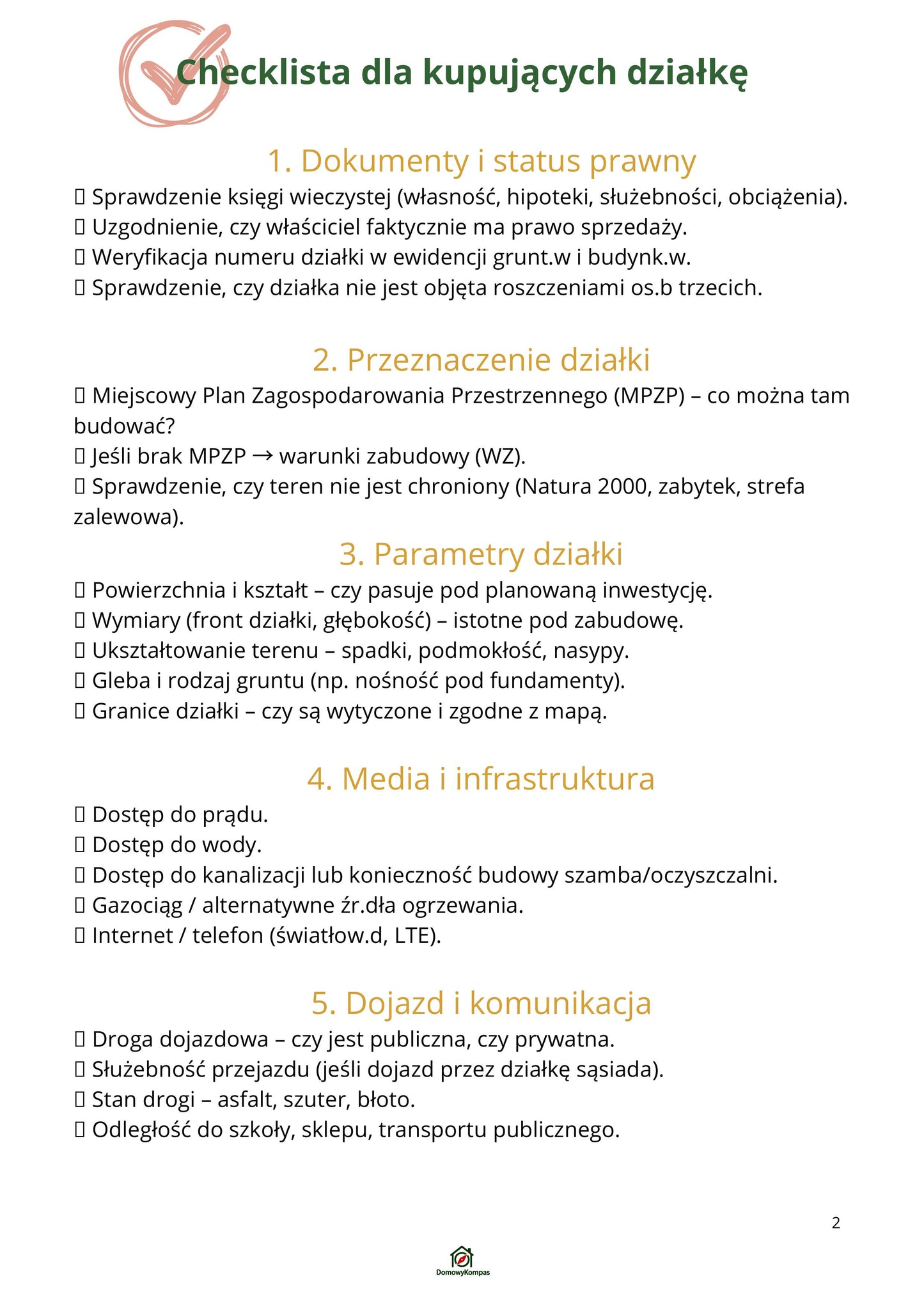 Poradnik budowlany - checklista